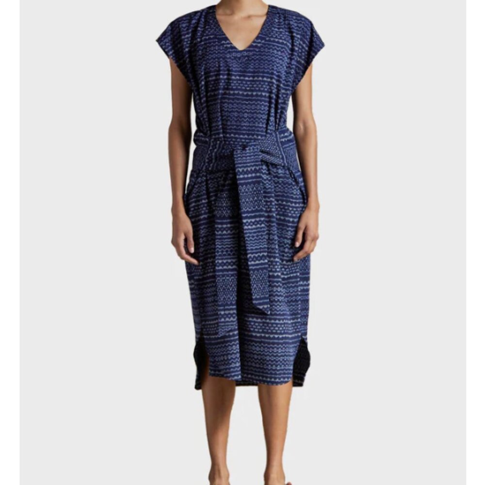 Carla Fernandez Long Rebozo Dress in Woven Ikat